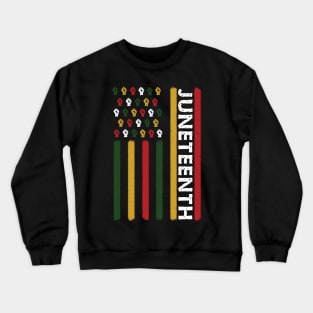 Juneteenth Flag Black Power Fists Crewneck Sweatshirt